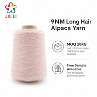 Fil fantaisie effet alpaga à poils longs 9NM, mélange laine et polyester recyclé, fil à tricoter moelleux pour pulls d'hiver – Approvisionnement direct usine
