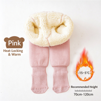 Collants en velours épais et chauds pour enfants, collants doublés de polaire, antibactériens, respirants, leggings d'hiver pour bébé par temps froid