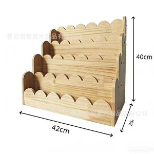 Étagère à livres en bois pour chambre d'enfant, support de rangement de style européen, matériau en bois massif - Product Image 2