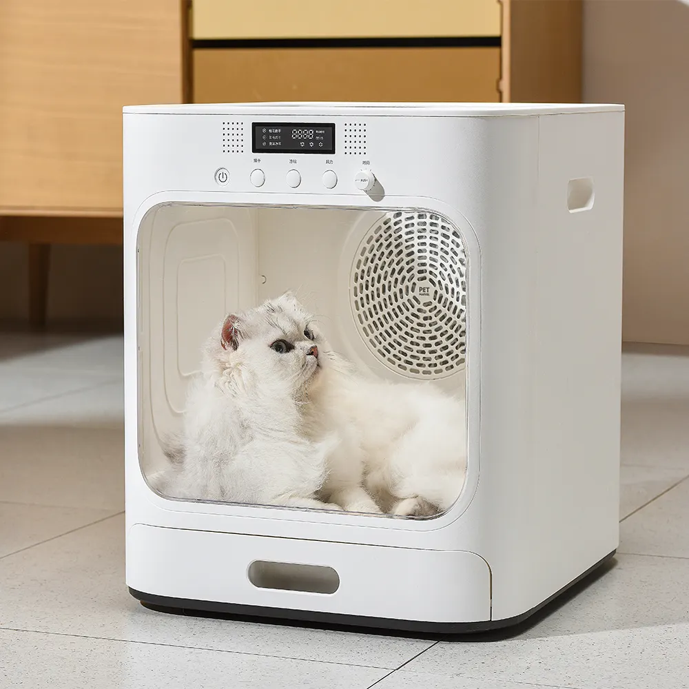 Pet Drying Box Large 60L Fully Automatically Pet Hair Dryers for Cat Grooming Intelligent Control Pet Bathing Blow Dryer
