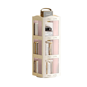Estantería de esquina giratoria para sala de estar, hogar, oficina, almacenamiento de ahorro de espacio, estantería <span class=keywords><strong>plegable</strong></span> multifuncional - Product Image 3