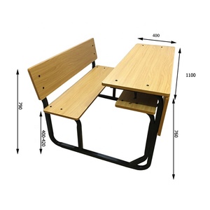 Escritorio de Estudio para Estudiantes de Madera de Alta Calidad con Banco, Mesa Escolar con Juego de Sillas, Juego de Escritorio y Banco para Universidad - Product Image 5