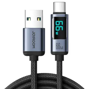 JOYROOM Fast Charging Cable 1.2m Prism Series Digital Display 66W USB A to Type C Data