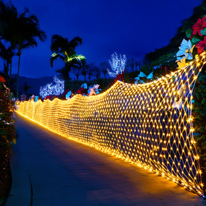 Outdoor Christmas <b>Net</b> <b>Lights</b>,12FT X 5FT LED String <b>Light</b>,Connectable <b>Light</b>,Plug in for Garden Tree Bushes,Holiday Wedding Party - Product Image 6