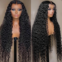 Perruque frontale transparente de haute qualité 13x4 13x6 en dentelle HD, bouclée crépue, en cheveux humains brésiliens