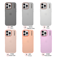 ONE-CASE Étui de téléphone portable de luxe transparent en PC, couleur unie, givré, antichoc, anti-traces de doigts, protection de l'objectif pour 15/14/13/12