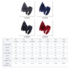 Conjunto de Sudadera con Capucha de Terciopelo para Niños, Conjunto de Chándal para Niña, Ropa para Niños, Ropa para Bebés - Product Image 2