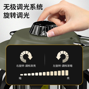 Linterna de Camping Recargable Xinster, USB, Doble Luz, Impermeable, con Indicador de Batería Inteligente, Estilo Retro para Exteriores - Product Image 4