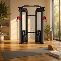 Vente directe : Appareil de fitness multifonctionnel professionnel pour salle de sport, machine à double système réglable avec croisement de câbles