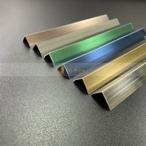 M165 304 Decorative Stainless Steel <b>Tile</b> Trim Edge Strip <b>Corner</b> Profile L Shaped Trim Accessories Apartment-Waterproof Durable - Product Image 3