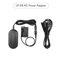Adaptateur d'alimentation CA ACK-E8 en gros, chargeur de batterie factice LP-E8 pour appareils photo Canon 700D 650D 600D 550D / Rebel T5i T4i T3i T2i