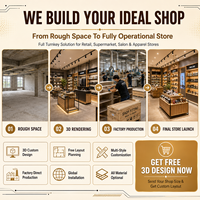Meubles de comptoir modernes pour café, solution de présentation populaire pour bar à café, design d'intérieur commercial pour magasin de thé au lait