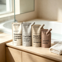 Pochette à bec verseur de haute qualité avec bouchon pour crème corporelle, gel lavant, recharge de shampoing – Sac d'emballage en aluminium anti-odeur