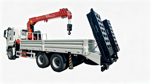 Camion Gru ISUZU 6x4 da 14 Tonnellate <span class=keywords><strong>con</strong></span> Scala Posteriore per Carico Escavatore - Product Image 2