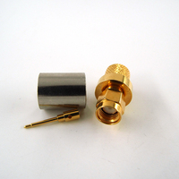 Connecteur coaxial RF à sertir mâle SMA pour câble LMR400