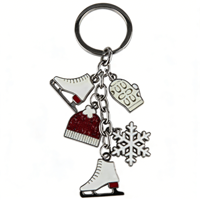 Porte-clés en émail doux or et argent Porte-clés en métal avec conception personnalisée Porte-clés avec logo personnalisé Porte-clés personnalisé
