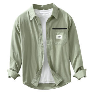 Chemise décontractée pour <span class=keywords><strong>homme</strong></span> 100 % coton à manches longues, anti-plis, col rabattu, idéale pour le quotidien et la vente en gros - Product Image 5