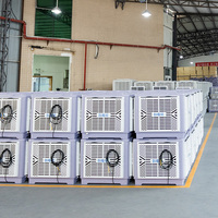 Enfriador de Aire de 18000m³/h con Salida de Aire Lateral, Ventilador de Refrigeración por Evaporación, Fácil Instalación para Invernaderos, Plantaciones Agrícolas y Granjas de Cría