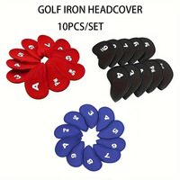 Lot de 10 housses de protection pour têtes de fers de golf, accessoires de golf, cadeau pour golfeur
