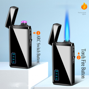 Windproof Đa Năng Turbo Jet Torch Nhẹ Hơn USB Sạc Plasma Kép Arc Điện Nhẹ Hơn Ngọn Lửa Điều Chỉnh Butan - Product Image 4