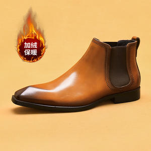 Nuevos botines de cuero genuino para hombre, lavables, con suela Goodyear, estilo retro, Amekaki, calzado de trabajo con cordones. - Product Image 6