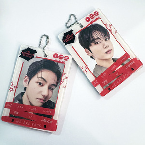 Wholesale Album Arirang Cartoon Plastic Acrylic UV <b>PhotoCard</b> <b>Holder</b> Custom Card Frame Key Chain Small Card Storage Fashionable - Product Image 2