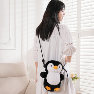 Customized Stock <b>Cute</b> Penguin U-Shaped Memory Foam <b>Pillow</b> Two-in-One Plush Super Soft Neck Support Portable Air-permeable Travel - Product Image 2