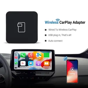 WRWD kotak Carplay kabel ke kotak Carplay nirkabel kotak pintar Multimedia untuk adaptor Apple koneksi Bluetooth WIFI
