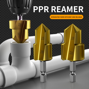 Broca de perforación metálica, Escariador de PVC con mango hexagonal, Escariador <span class=keywords><strong>multicapa</strong></span>, Herramienta <span class=keywords><strong>para</strong></span> reparación de fugas, Titanio - Product Image 2