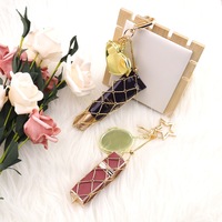 Colgante de bolso transfronterizo de moda, original y sencillo, de malla metálica, accesorio para llavero, bolsillo de malla para bolso y pintalabios