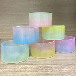 Nuovo 7.5cm Anti-scivolo graduale colorato Glitter Glitter trasparente stivali in Silicone per Tumbler 20oz 30oz 40oz Stanl coppe manica - Product Image 2