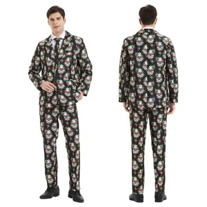 Men's Funny Ugly Halloween Costume For Adults Polyester Party Dress Up Suit With Pants TV Movie Inspired