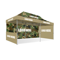 Gazebo publicitaire robuste et imperméable de 10x20 pieds avec cadre en aluminium, impression personnalisée du logo, coloré, pour exposition et salon professionnel