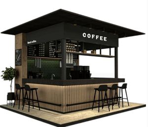 Glasvezel Prefab Outdoor Food Burger Winkelbar Retail Display Kleine Custom Sap <span class=keywords><strong>Kiosk</strong></span> Winkelcentrum Ontwerp Te Koop - Product Image 4