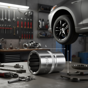 <b>Socket</b> 235 1/2 Inch Drive Metric Size L And B Dimensions For Automotive Repair - Product Image 3