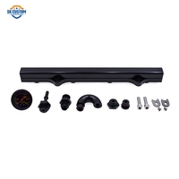 Kit de Riel de Combustible de Aluminio de Alto Flujo para Honda Serie K K20 K24 RSX Civic Si Integra EP3 con Manómetro, Riel de Inyección de Alta Resistencia
