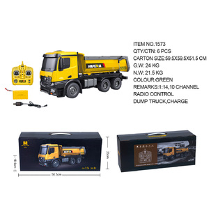 <span class=keywords><strong>HUINA</strong></span> <span class=keywords><strong>TOYS</strong></span> <span class=keywords><strong>1573</strong></span> Camión de Volteo de Aleación RC 1/14 10CH Vehículo de Construcción de Ingeniería a Control Remoto Juguete RTR Camión RC Regalo para Niño - Product Image 5