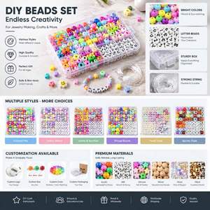100 perles en argile polymère avec strass 10 mm, scintillantes, pour bracelet élastique, collier, boucles d'oreilles, décoration en cristal - Product Image 6