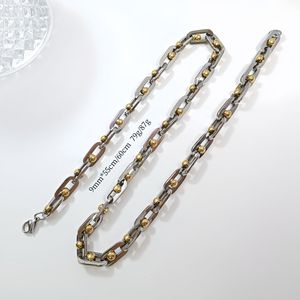 Kalung Baja Anti Karat Manik Bulat Buatan Tangan untuk Pria, Tahan Air, Rantai Bola Poles, Dapat Ditumpuk, Perhiasan Leher Grosir - Product Image 3