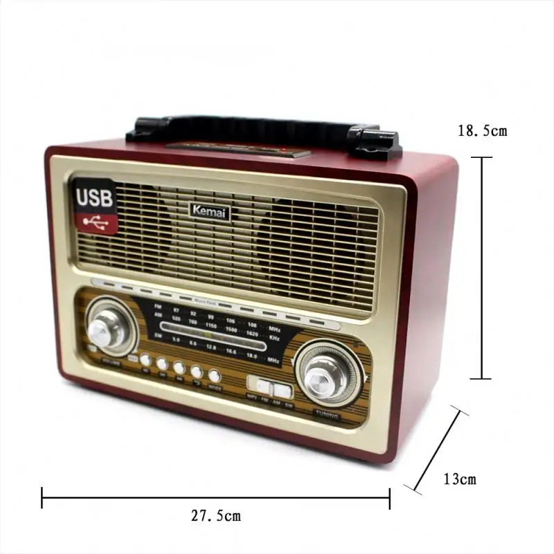 Kemai-Radio portátil de onda corta MD1800BT, Radio FM, AM, SW, 3 Ands, altavoz incorporado, batería recargable, Radio automática Pm, Ce, superventas