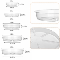 Fournitures de jardin, pot de fleur, plateau de soucoupe en plastique transparent, vente chaude