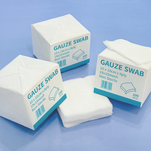 Compresses de gaze médicale transfrontalières, pansements jetables, bandages, compresses de gaze chirurgicale, 100 compresses/paquet - Product Image 1