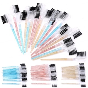 Peigne à cils et brosse à sourcils 2 en 1, manche à paillettes de cristal, double usage, séparateur de cils, accessoire de beauté et de maquillage - Product Image 1