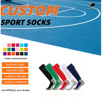 Chaussettes de football personnalisées de haute qualité avec trous pré-découpés, équipement inspiré des joueurs, chaussettes de compression pour une meilleure performance sportive