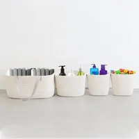 Ensemble de 4 paniers en corde tressée, bacs de rangement pour salle de bain, garde-manger, placard, chambre, cadeau de naissance