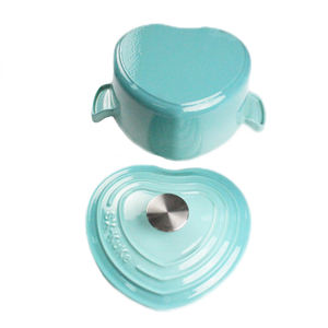 Bright Houseware <span class=keywords><strong>Mini</strong></span> Marmite en Fonte Émaillée pour Usage Domestique, à Double Anse, en Forme de Cœur, type Casserole et Four à la Hollandaise - Product Image 6