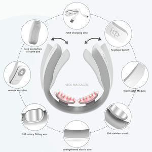 Masajeador Eléctrico Portátil para el Cuello con Calor, Diseño Inalámbrico y Recargable, <span class=keywords><strong>Mini</strong></span> Masajeador Electrónico de Pulsos - Product Image 5