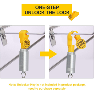 Gancho Serradura Depanel Display Peg Hook Stop Lock pour crochets de sécurité - Product Image 2
