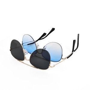 Lunettes <span class=keywords><strong>de</strong></span> soleil pour enfants, demi-monture en métal, style pilote, <span class=keywords><strong>protection</strong></span> UV pour garçons et filles - Product Image 3