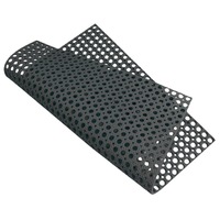 Tapis perforé antidérapant en caoutchouc noir pour pont de bateau, usage marin et collecte de sperme de bison, modèle GM0404